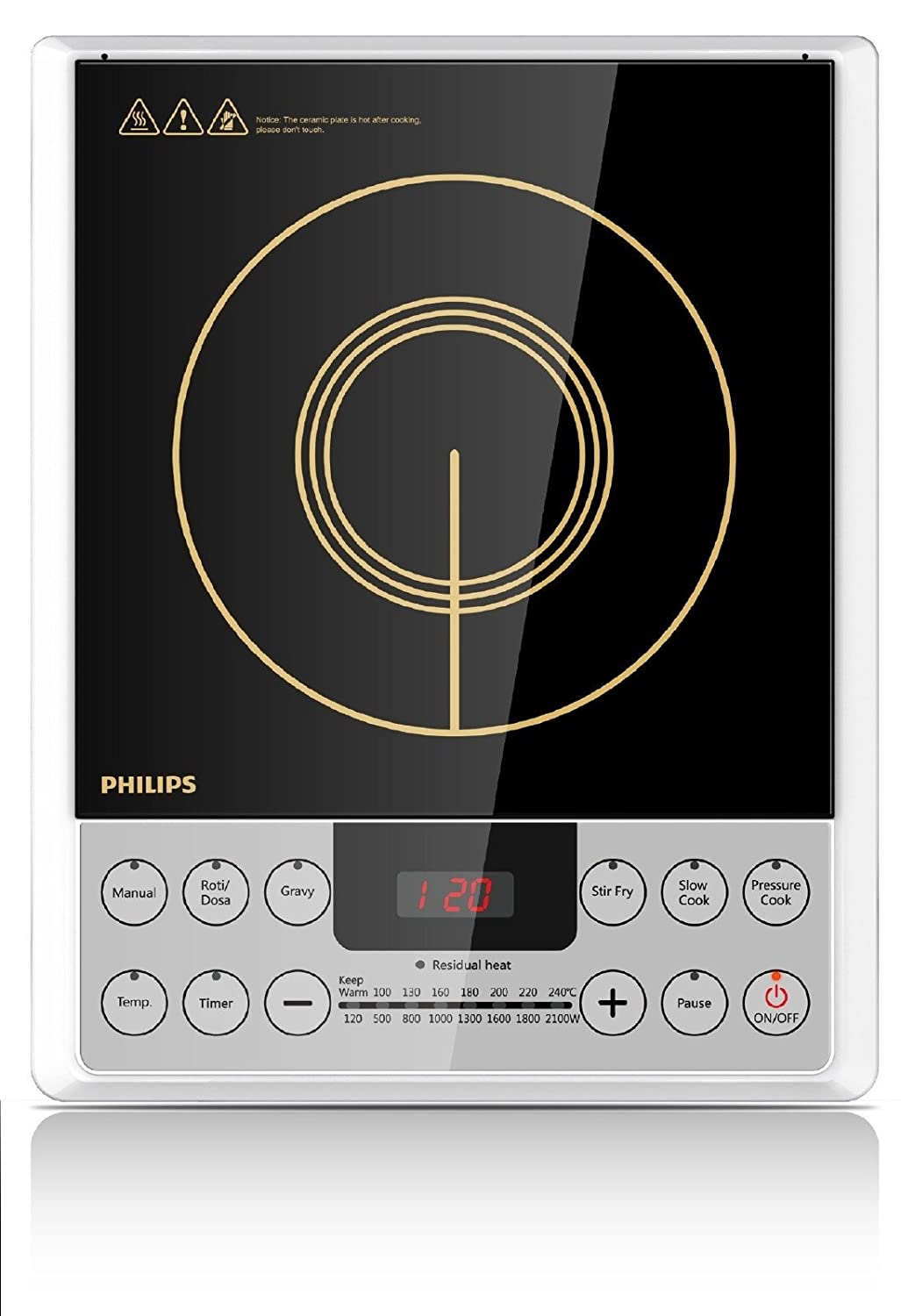 Philips Hd4929 2100-Watt Induction Cooktop